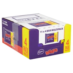 Cadbury Wispa Chocolate Bar 4 Pack 102g Case