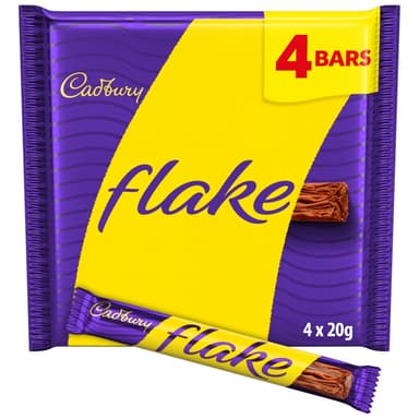 Cadbury Flake Chocolate Bars - 20 x 4 Packs