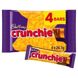 Cadbury Crunchie Chocolate Bars 4 Pack 104.4g