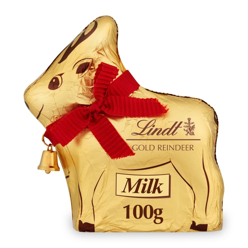 Lindt Gold Reindeer Christmas Milk Chocolate 100g 
