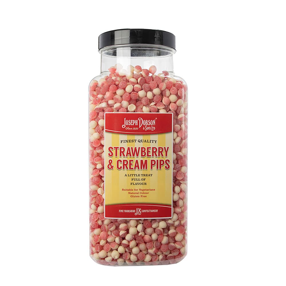  Dobsons Strawberry And Cream Pips Jar 2.72kg