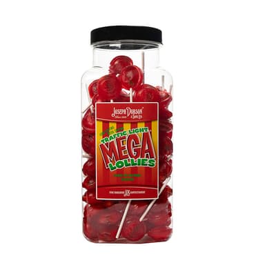 Dobsons Traffic Light Mega Lollies - 1 x 1.9kg Jar (90 Lollipops)