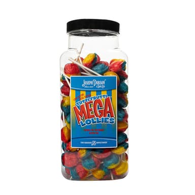 Dobsons Tutti Frutti Mega Lollies - 1 x 1.9kg Jar (90 Lollipops)