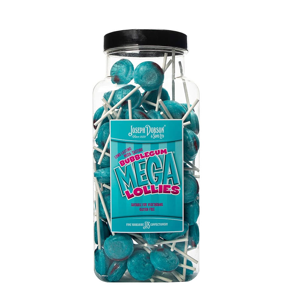Dobsons Bubblegum Mega Lollies Jar