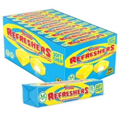 Swizzels Refreshers Lemon Soft Chews - 36 x 43g Packs