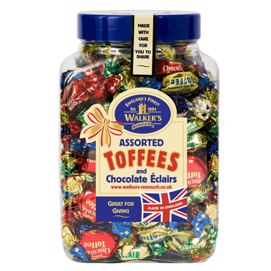 Walker's Nonsuch Assorted Toffee & Chocolate Eclairs Jar 1.25kg