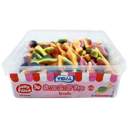  Vidal Jelly Filled Snails 5p Tub