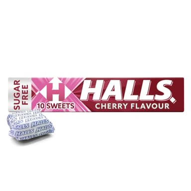 Halls Cherry Sugar Free Lozenges Rolls 32g