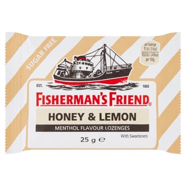 Fisherman's Friend Honey & Lemon Menthol Flavour Lozenges - 24 x 25g Bags
