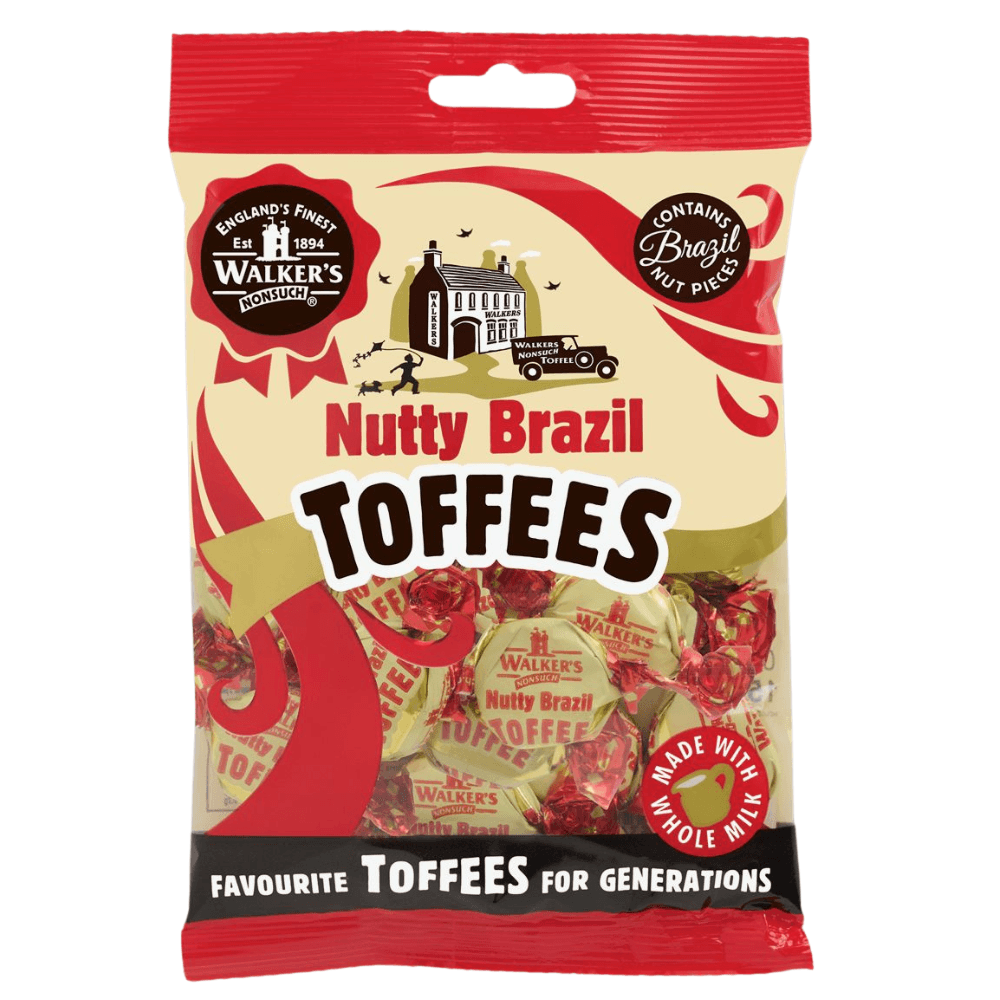 Walker's Nonsuch Nutty Brazil Toffees Bag 150g