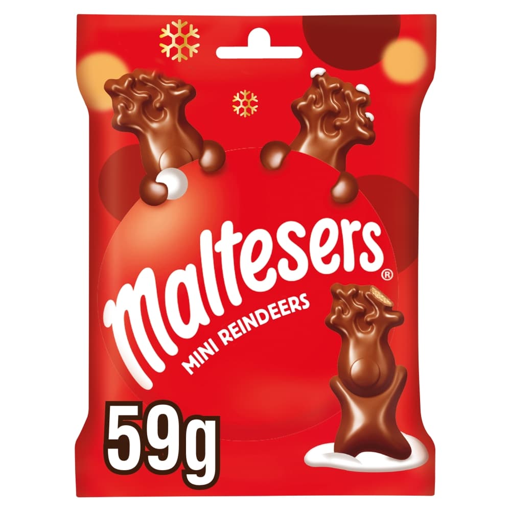 Maltesers Reindeer Chocolate Christmas Mini Treats Bag 59g
