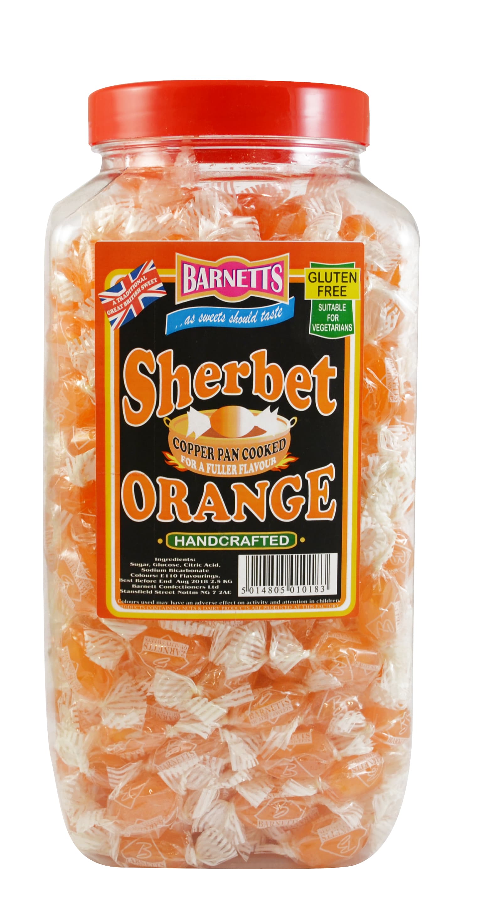 Barnetts Sherbet Orange Jar 2.5kg