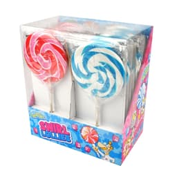 Crazy Candy Factory Strawberry & Bubblegum Swirl Lollies 80g
