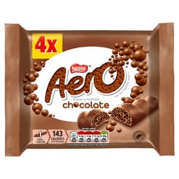 Aero Bubbly Milk Chocolate Bar 4 Pack Multipack 108g