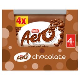Aero Bubbly Milk Chocolate Bar 4 Pack Multipack 108g