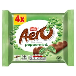 Aero Bubbly Peppermint Chocolate Bar 4 Pack Multipack 108g