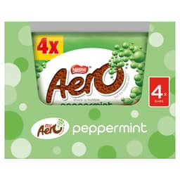 Aero Bubbly Peppermint Chocolate Bar 4 Pack Multipack 108g