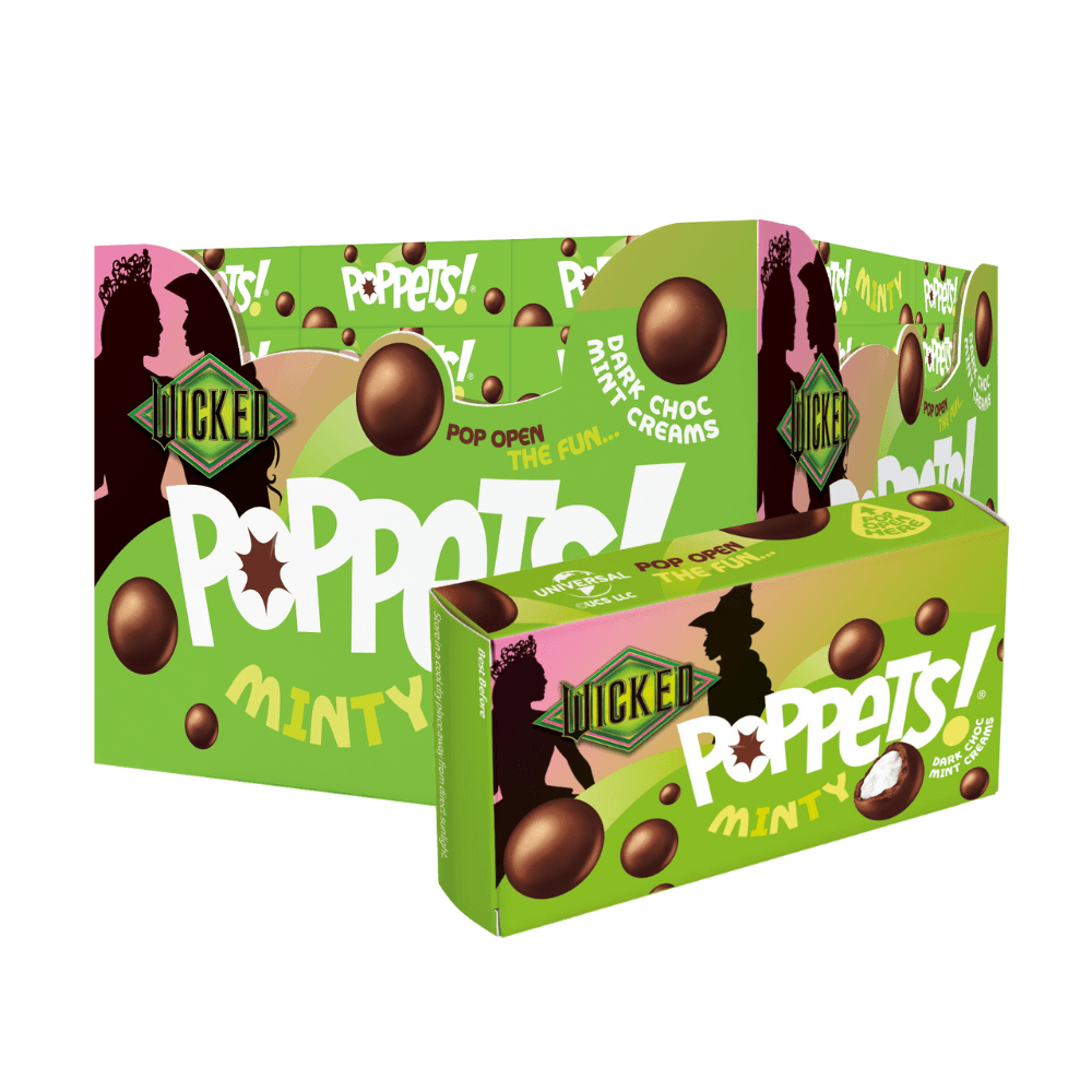 Poppets Minty Dark Choc Coated Mint Creams Box 40g