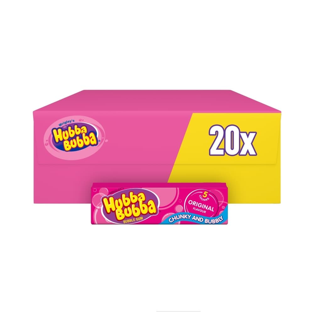 Hubba Bubba Original Flavour Bubble Gum 5 Chunky Chews