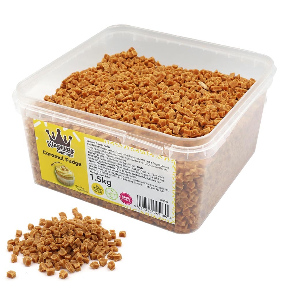 Kingsway Toppings Mini Caramel Fudge 1.5kg 