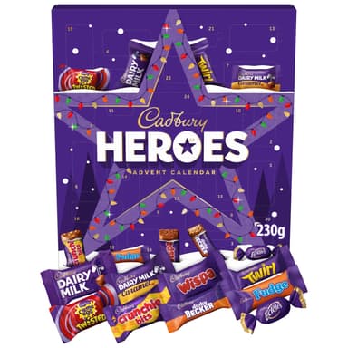 Cadbury Heroes Chocolate Advent Calendar - 1 x 230g Box