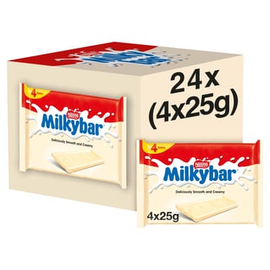 Milkybar White Chocolate Medium Bars 25g 4 Pack
