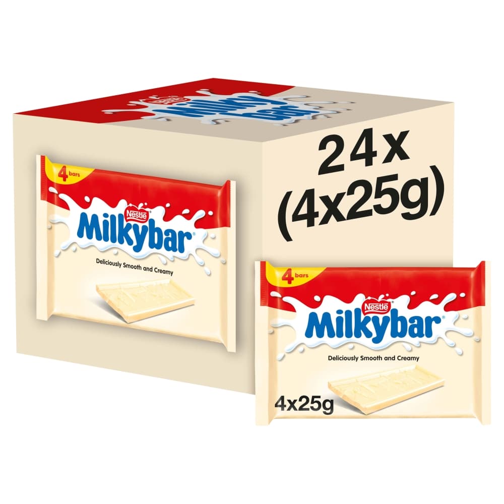 Milkybar White Chocolate Bar 4 Pack 