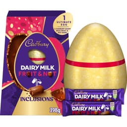 Cadbury Dairy Milk Fruit & Nut Inclusions Ultimate Chocolate Easter Egg 400g