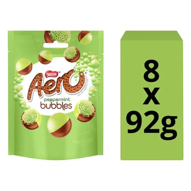 Aero Bubbles Peppermint Milk Chocolate Sharing Bag - 8 x 92g Bags