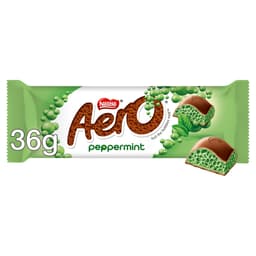 Aero Bubbly Peppermint Mint Chocolate Bar 36g