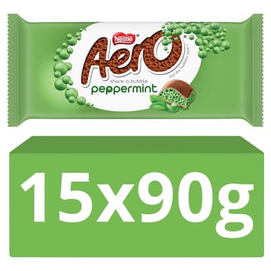 Aero Peppermint Mint Chocolate - 15 x 90g Bars