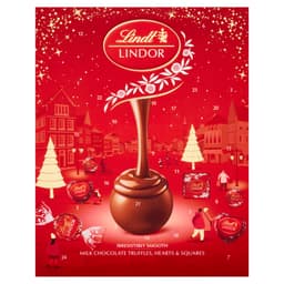 Lindt Lindor Milk Chocolate Christmas Advent Calendar 235g
