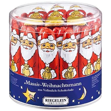 Riegelein Milk Chocolate Santa Drum - 65 x 12.5g Chocolates