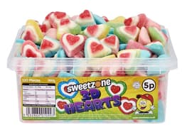 Sweetzone 3D Hearts 5p Tub