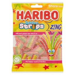 Haribo Rainbow Strips Z!ng Share Bags 130g