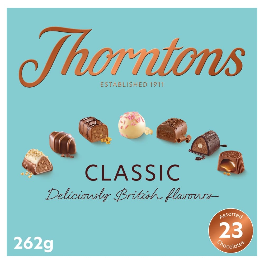 Thorntons Classic Collection Milk, Dark & White Chocolate Gift Box 262g