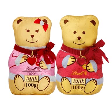 Lindt Teddy Christmas Milk Chocolate - 1 x 100g Figure