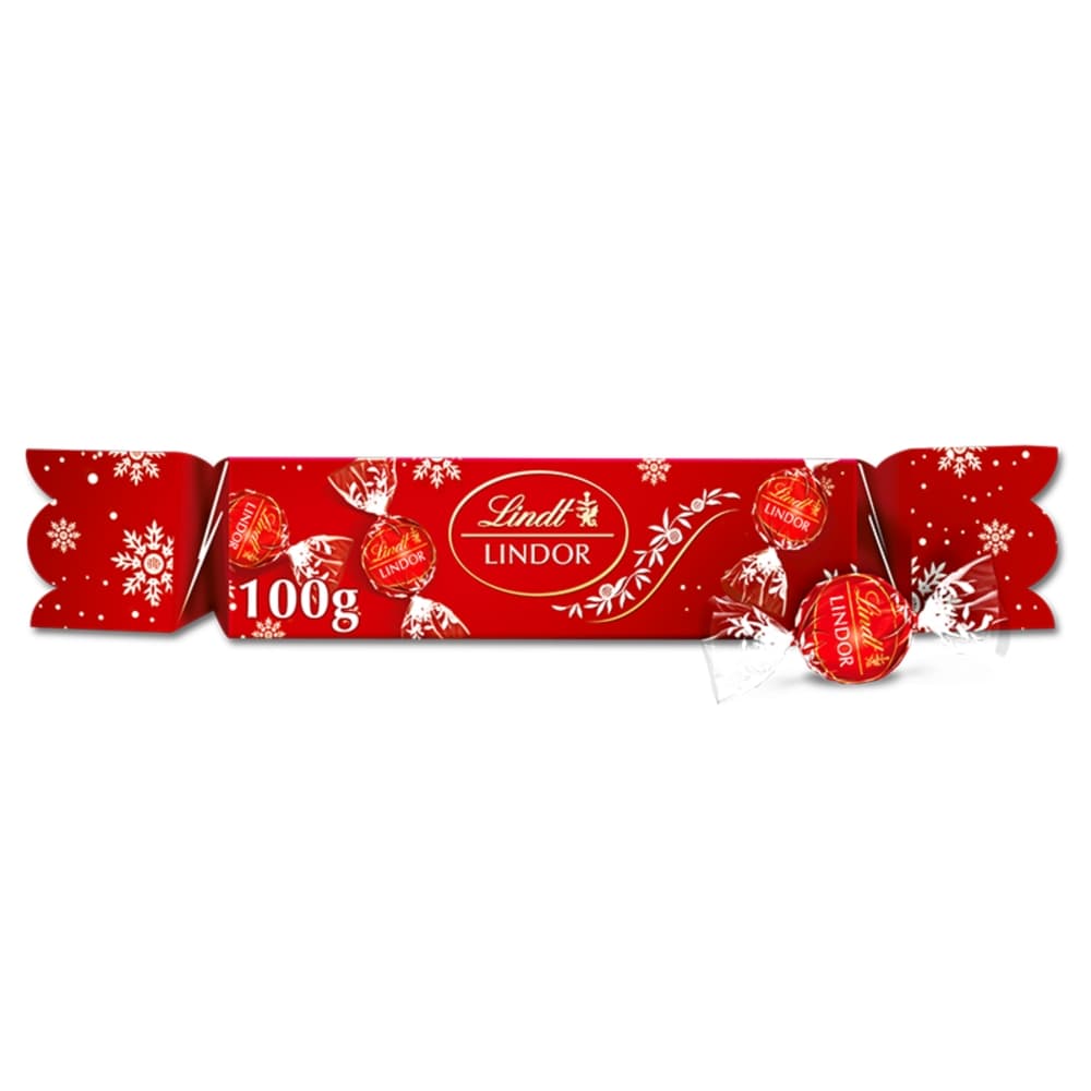Lindt Lindor Milk Chocolate Christmas Cracker 100g 