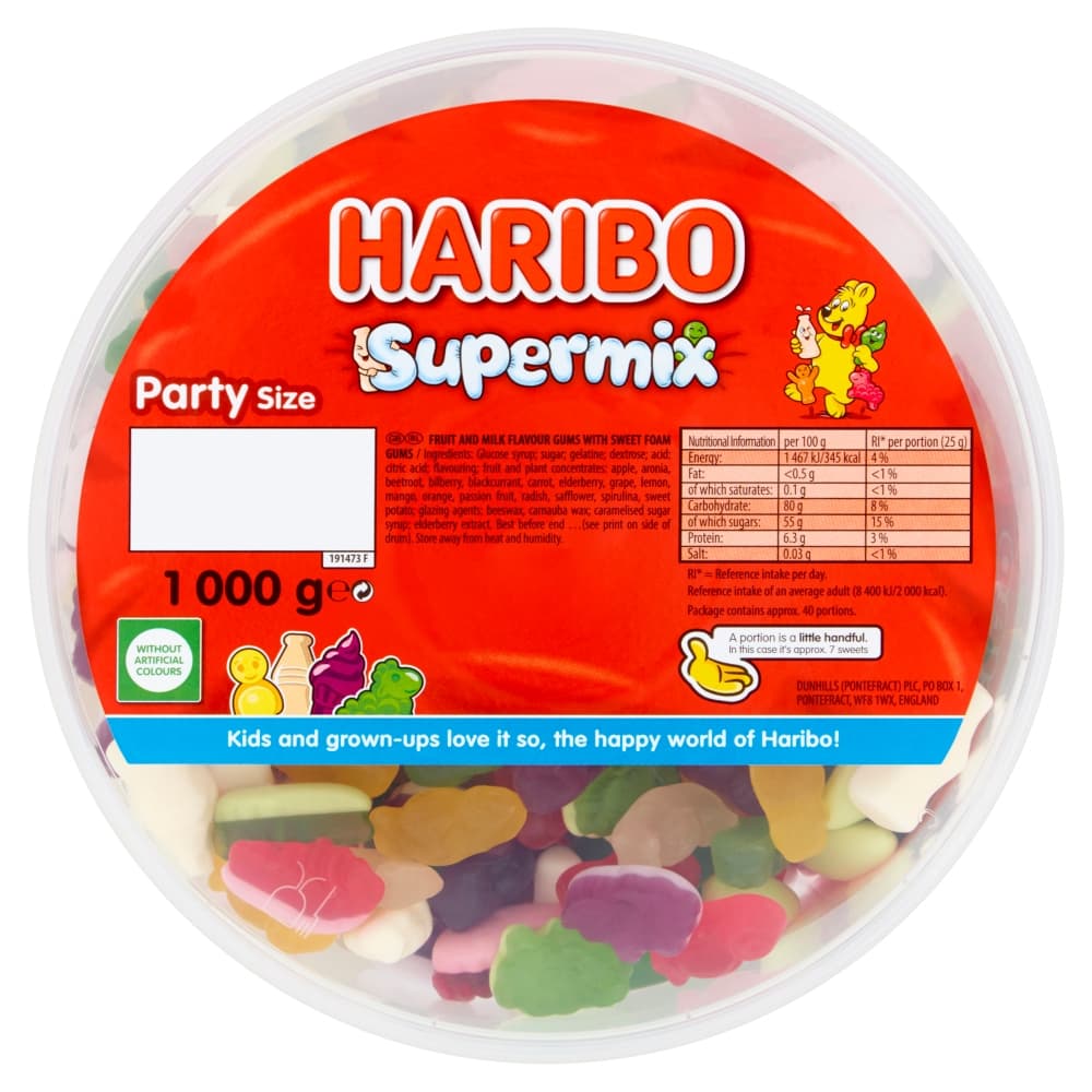 Haribo Supermix Drum 1kg