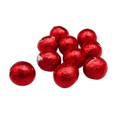 Kinnerton Red Foiled Chocolate Balls - 1 x 3kg Bag