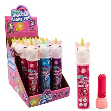 Crazy Candy Factory Unicorn Light Pop - 12 x 11g Lollipops