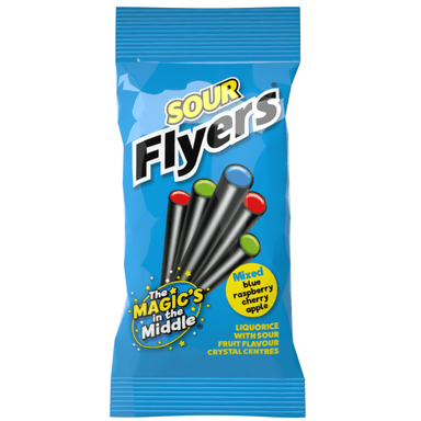 Sour Liquorice Flyers - 12 x 75g Packs