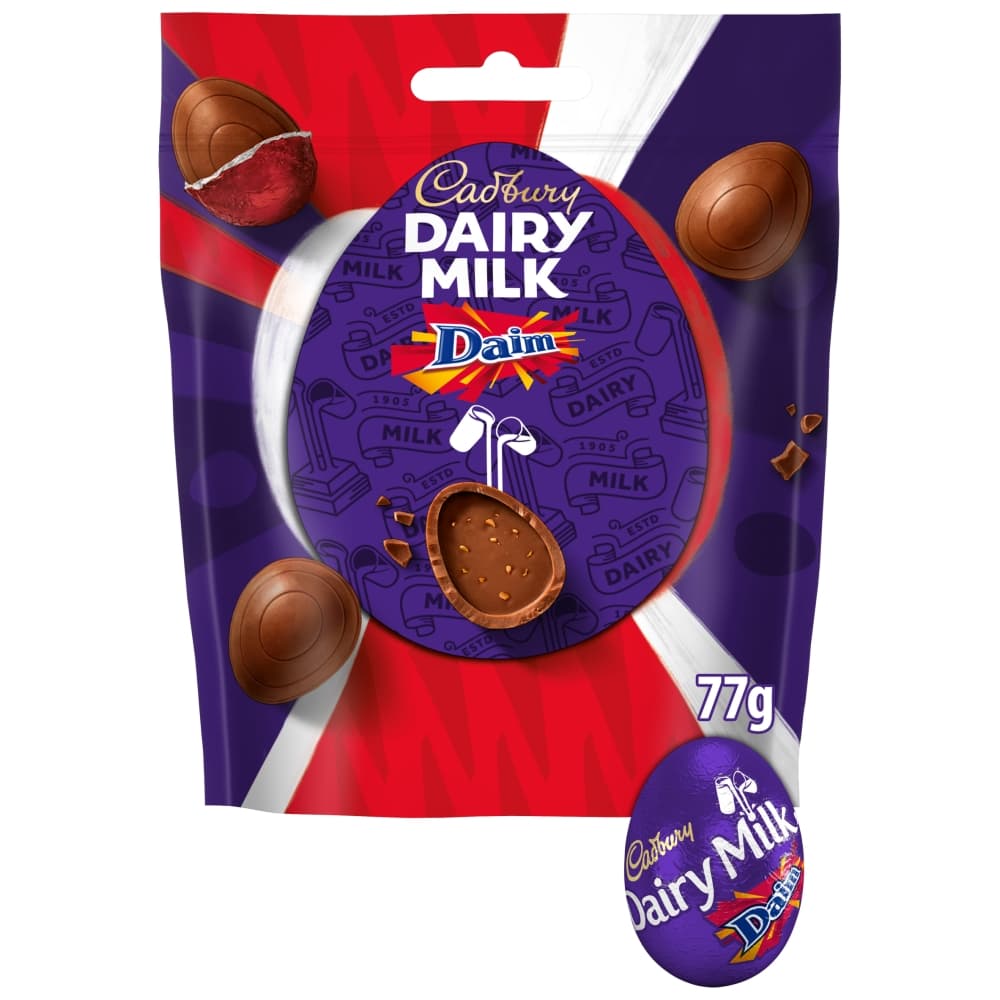 Cadbury Dairy Milk Miniature Daim Easter Egg Bag 77g