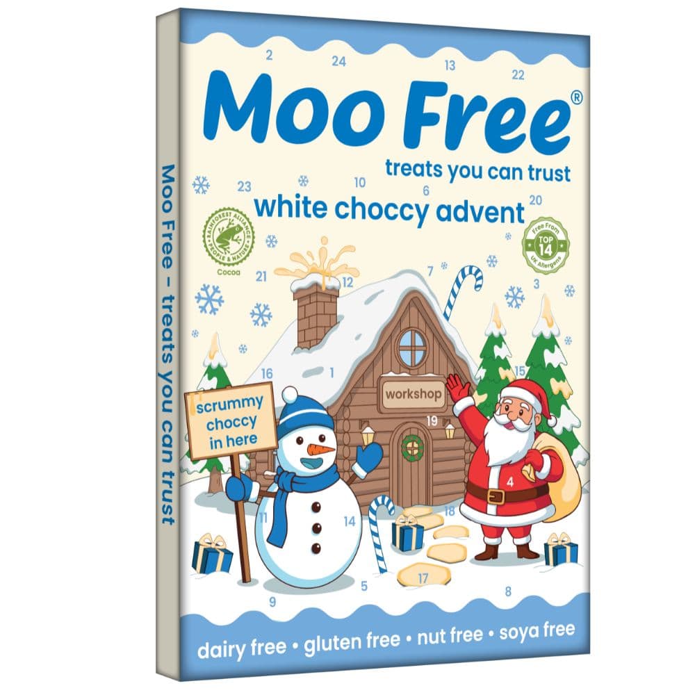 Moo Free White Choccy Advent Calendar 70g