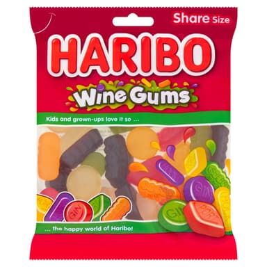 Haribo Wine Gums - 12 x 160g Share Bags