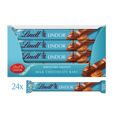 Lindt Lindor Salted Caramel Chocolate - 24 x 38g Bars