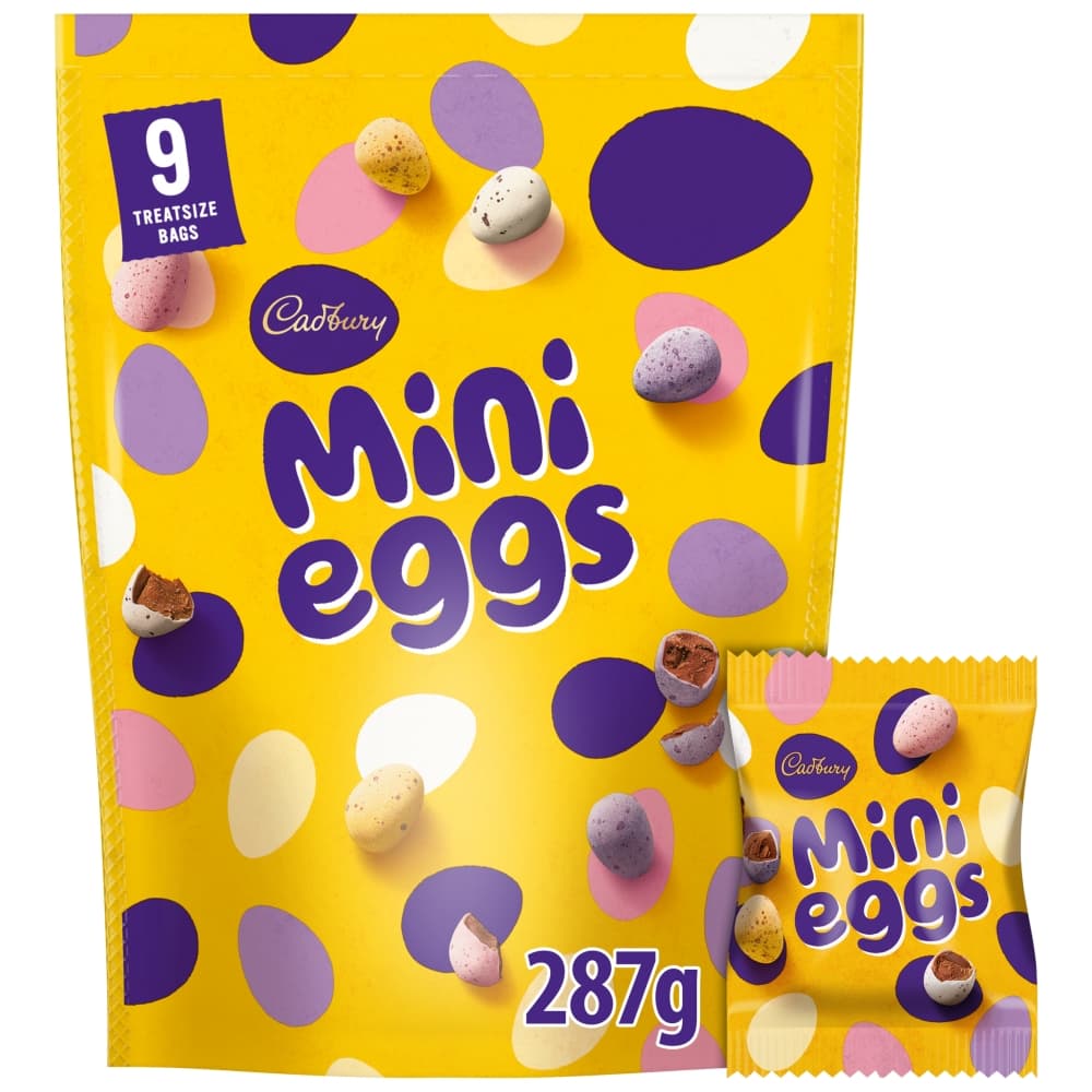 Cadbury Mini Eggs Chocolate Multipack Pouch 287g