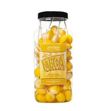 Dobsons Lemon Meringue Mega Lollies - 1 x 1.9kg Jar (90 Lollipops)