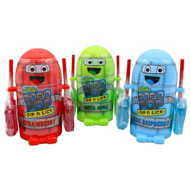 Crazy Candy Factory Robo Pop Dip N Lick - 12 x 40g Packs