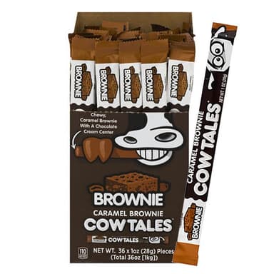 Goetze's Caramel Brownie Cow Tales - 36 x 28g Packs